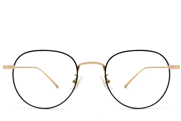 Oval Black Titanium Glasses #BS1913-0064