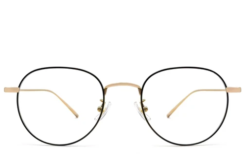 Oval Black Titanium Glasses #BS1913-0064