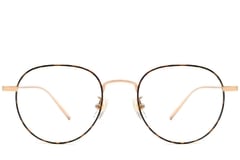 Oval Tortoiseshell Titanium Glasses #BS1913-0065