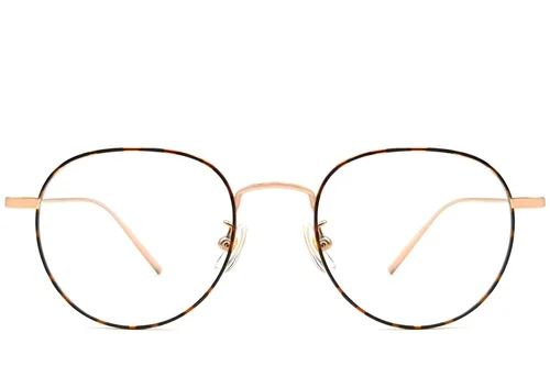 Lunettes ovales en titane écaille de tortue #BS1913-0065