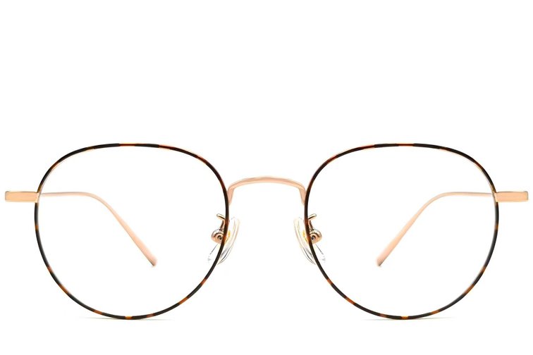 Ovale Schildpatt-Titanbrille #BS1913-0065