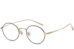 Oval Black Titanium Glasses #BS1913-0069