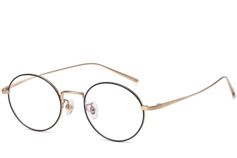 Oval Black Titanium Glasses #BS1913-0069