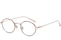 Oval Tortoiseshell Titanium Glasses #BS1913-0070