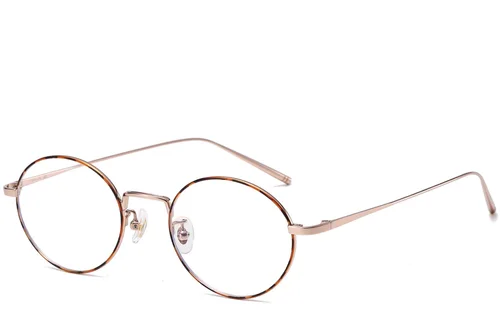 Lunettes ovales en titane écaille de tortue #BS1913-0070