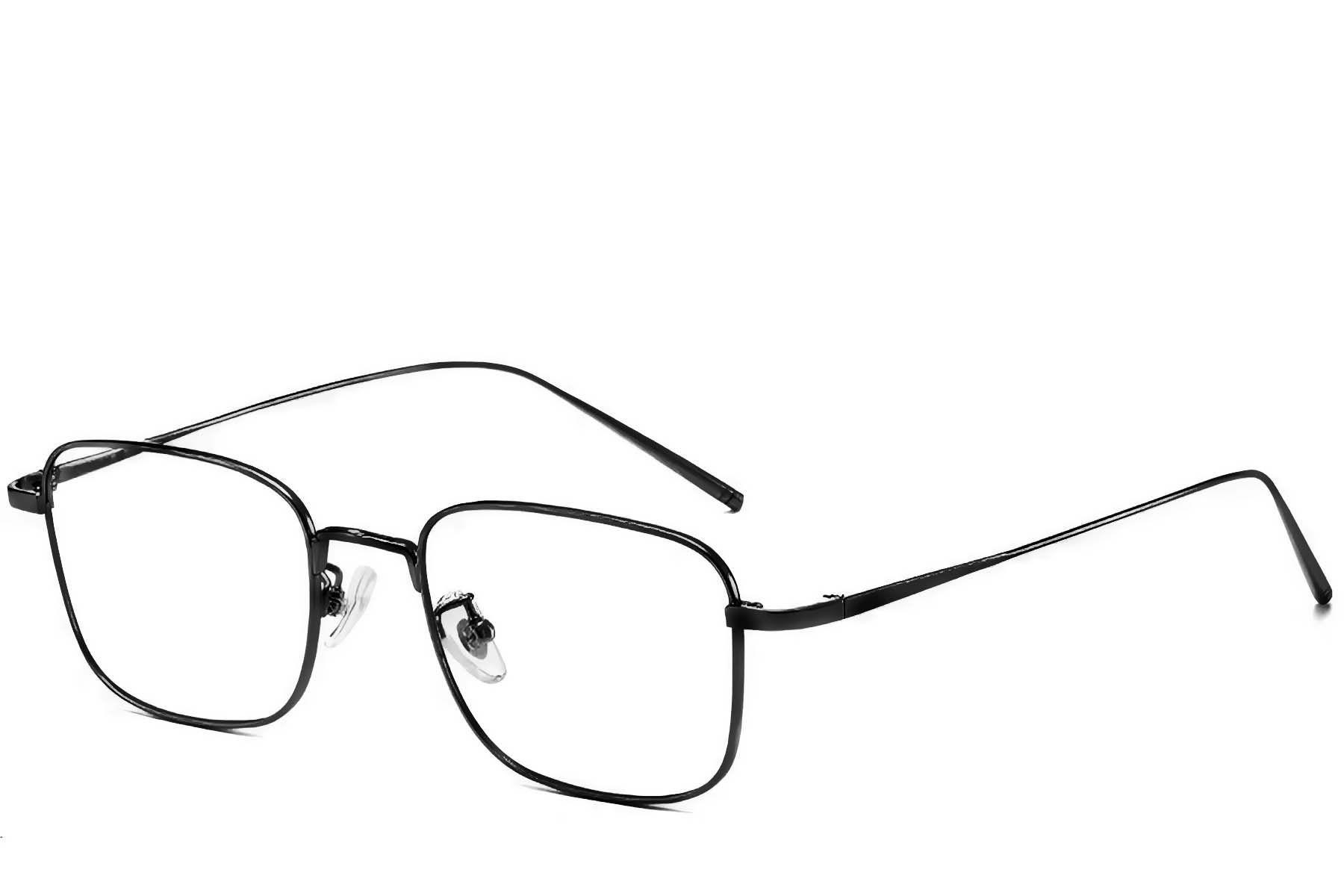 Rectangular Black Titanium Glasses #BS1913-0071