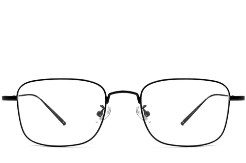 Gafas rectangulares de titanio negro #BS1913-0071