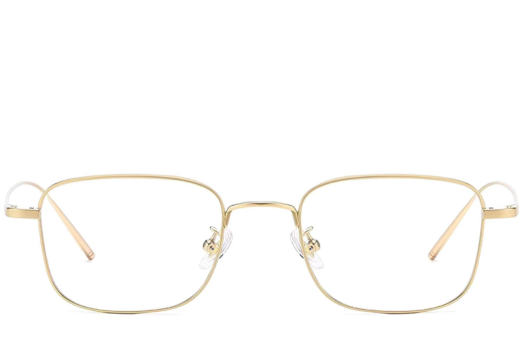 Rectangular Golden Titanium Glasses #BS1913-0072