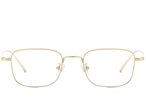 Rectangular Golden Titanium Glasses #BS1913-0072