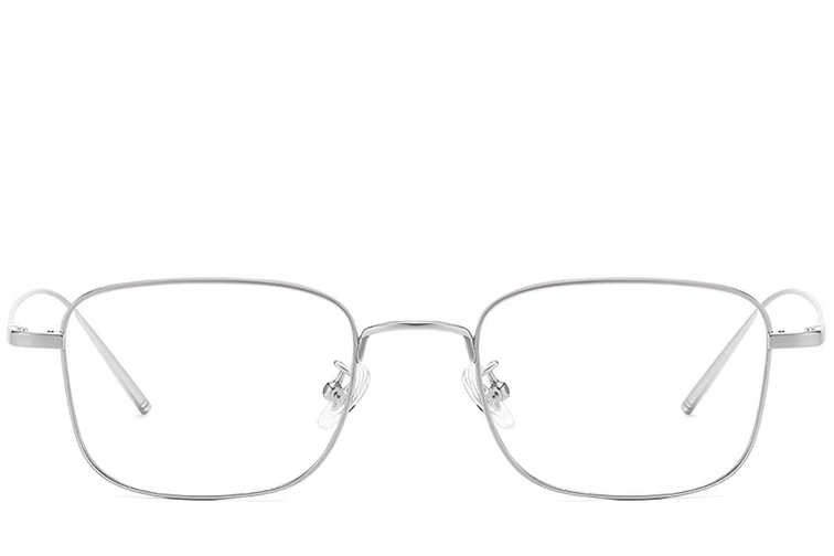 Rectangular Silver Titanium Glasses #BS1913-0073