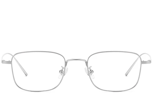 Rectangular Silver Titanium Glasses #BS1913-0073