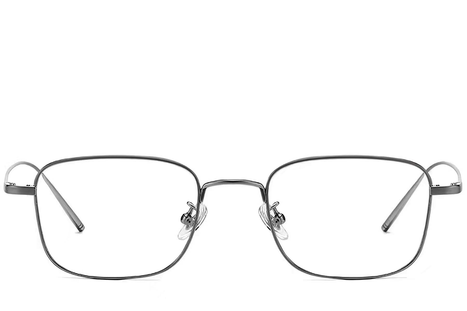 Rectangular Grey Titanium Glasses #BS1913-0074