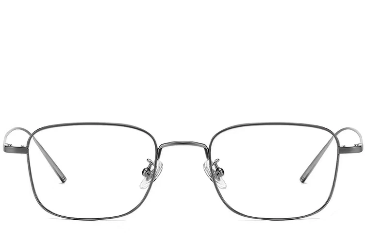 Gafas rectangulares de titanio gris #BS1913-0074