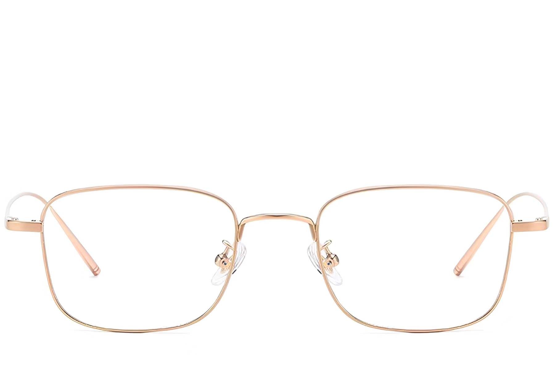 Rectangular Pink Titanium Glasses #BS1913-0075