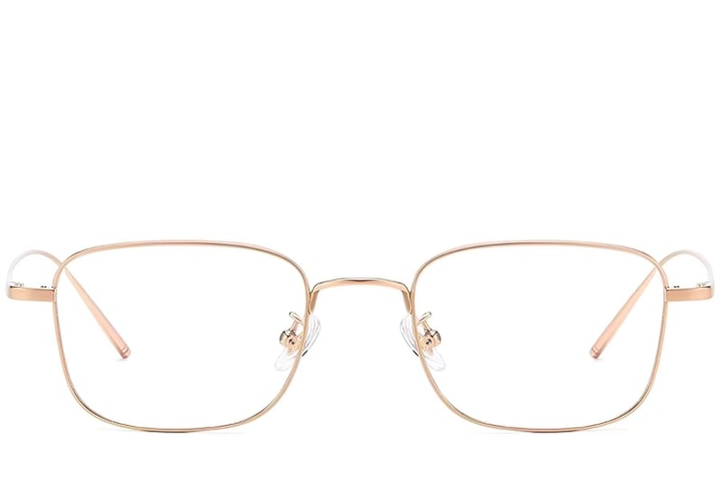Rectangular Pink Titanium Glasses #BS1913-0075
