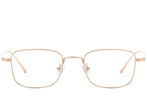 Lunettes rectangulaires en titane rose #BS1913-0075