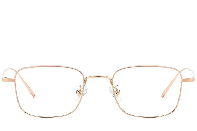 Rectangular Pink Titanium Glasses #BS1913-0075