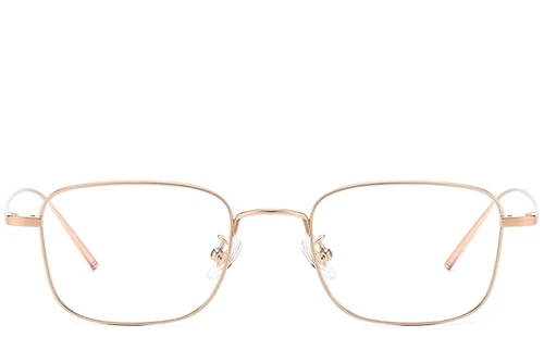 Lunettes rectangulaires en titane rose #BS1913-0075