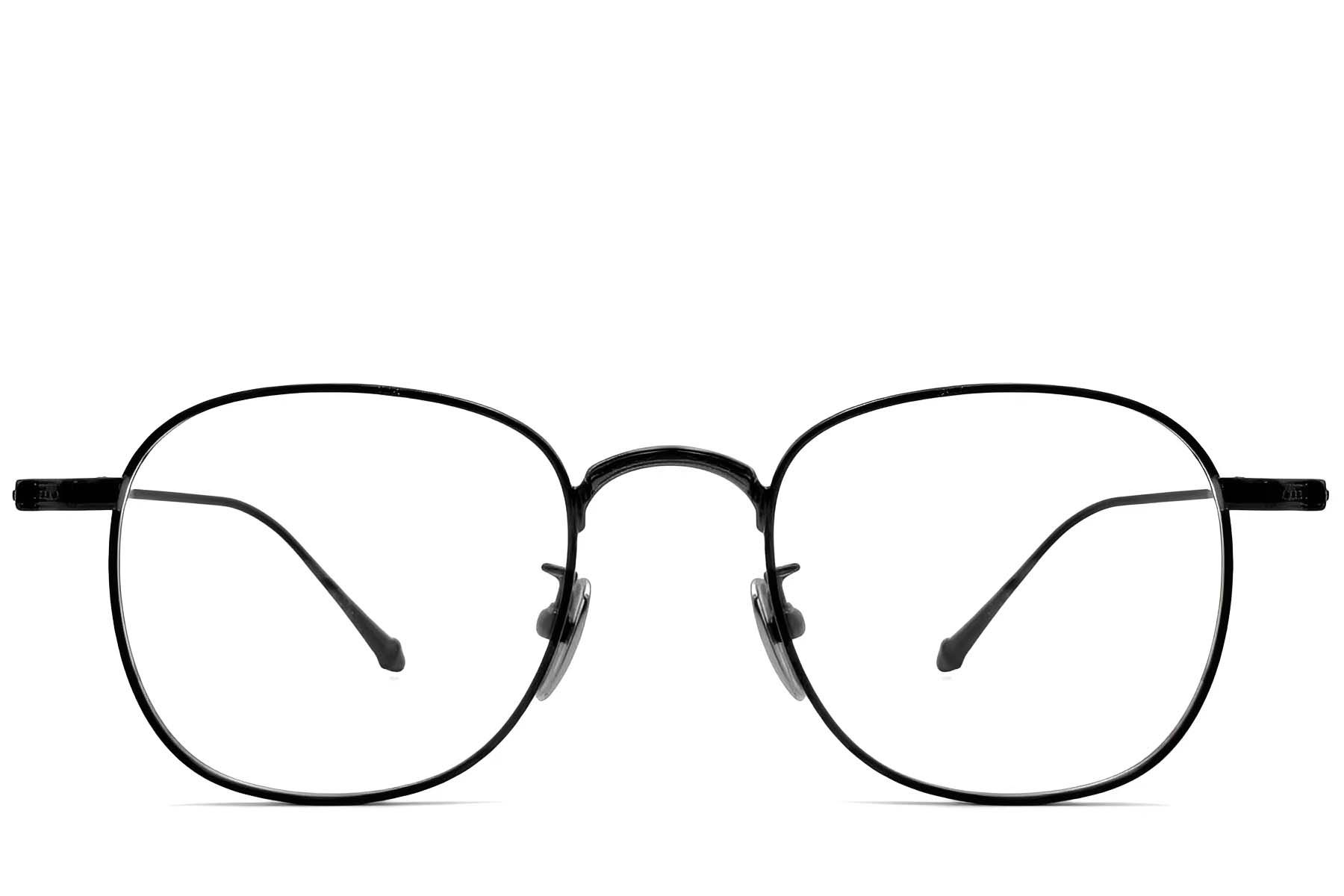 Oval Black Titanium Glasses #BS1913-0076
