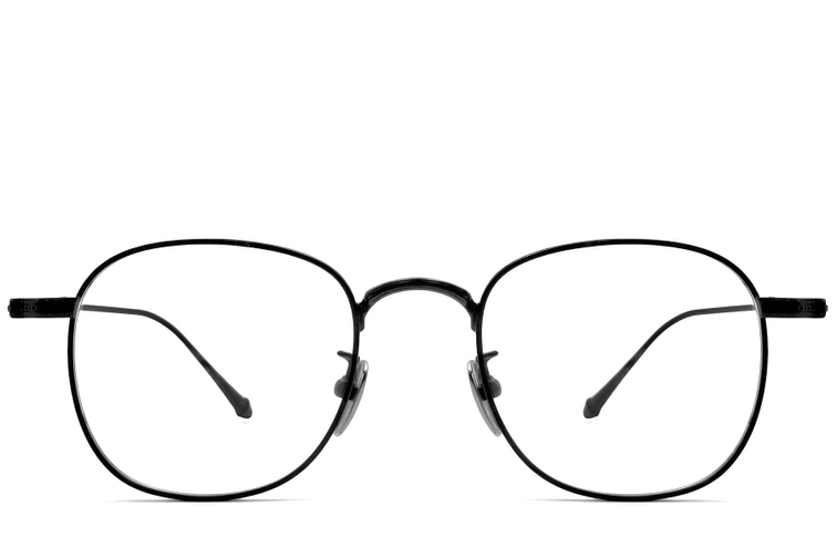 Oval Black Titanium Glasses #BS1913-0076