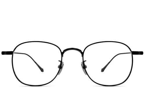 Oval Black Titanium Glasses #BS1913-0076