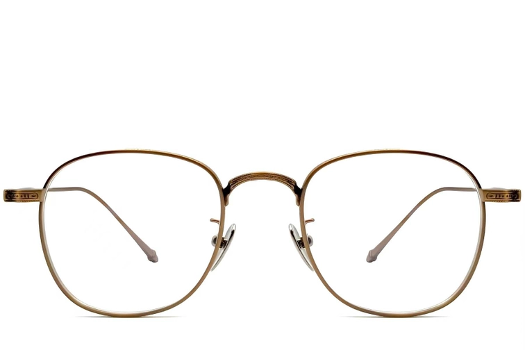 Oval Copper Titanium Glasses #BS1913-0077