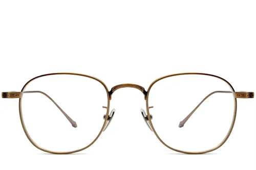 Lunettes ovales en cuivre et titane #BS1913-0077