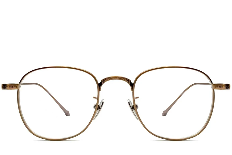 Gafas ovaladas de cobre y titanio #BS1913-0077
