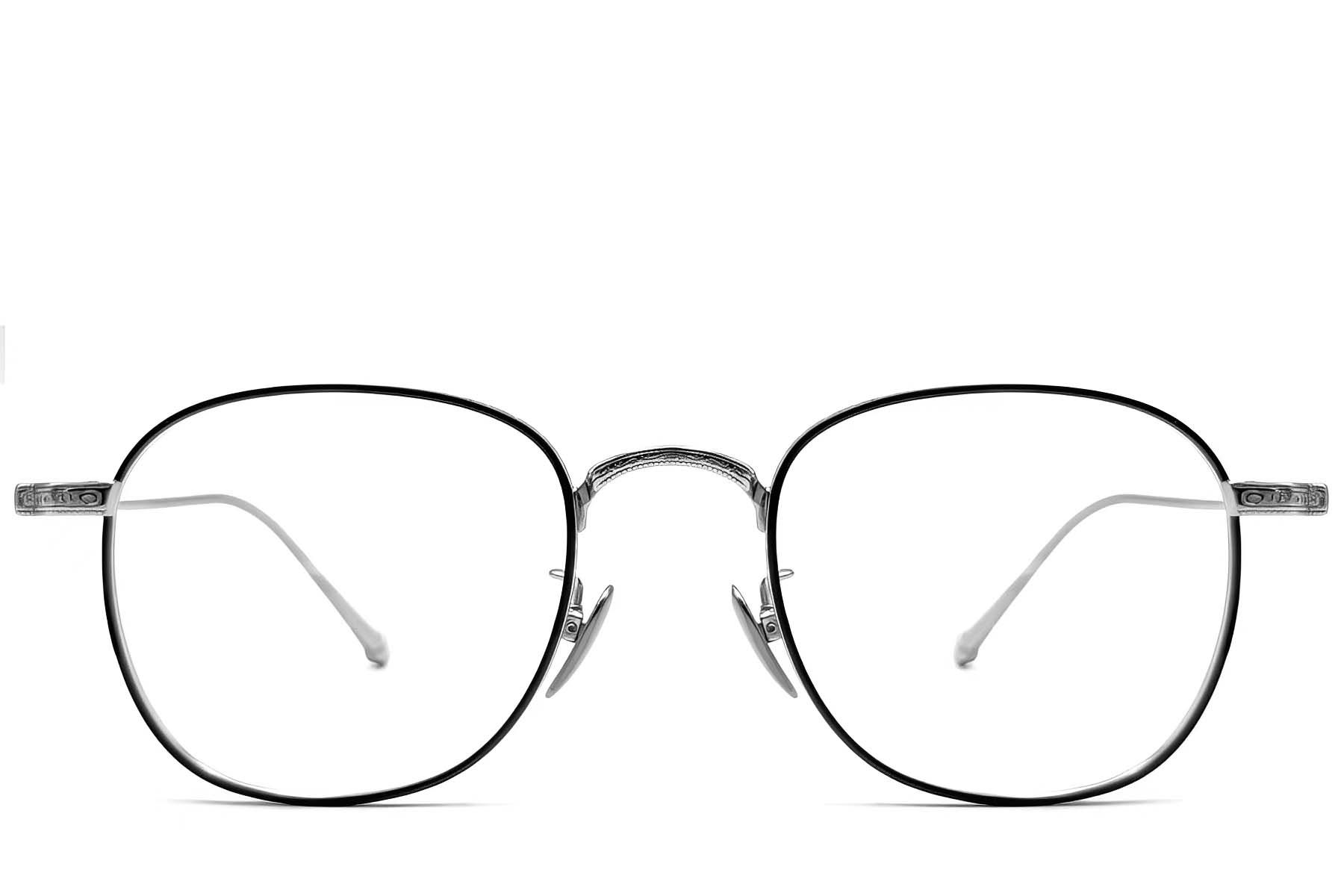 Oval Black Titanium Glasses #BS1913-0078