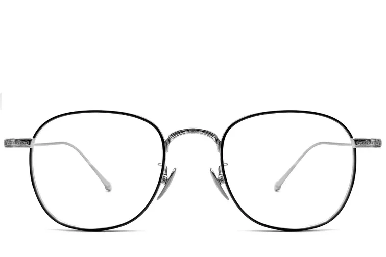 Oval Black Titanium Glasses #BS1913-0078