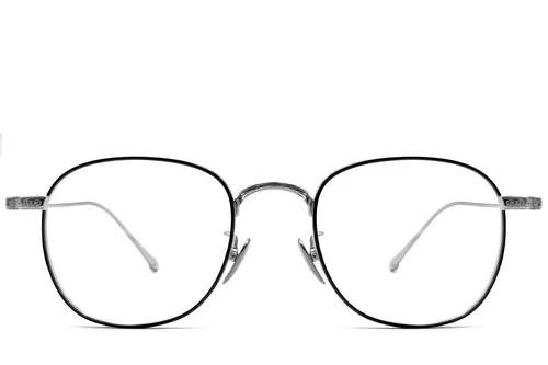 Oval Black Titanium Glasses #BS1913-0078