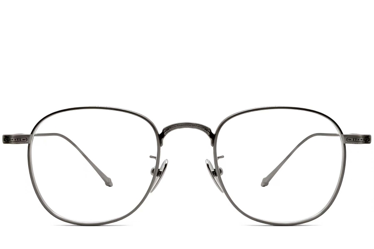Gafas de titanio gris ovaladas #BS1913-0079