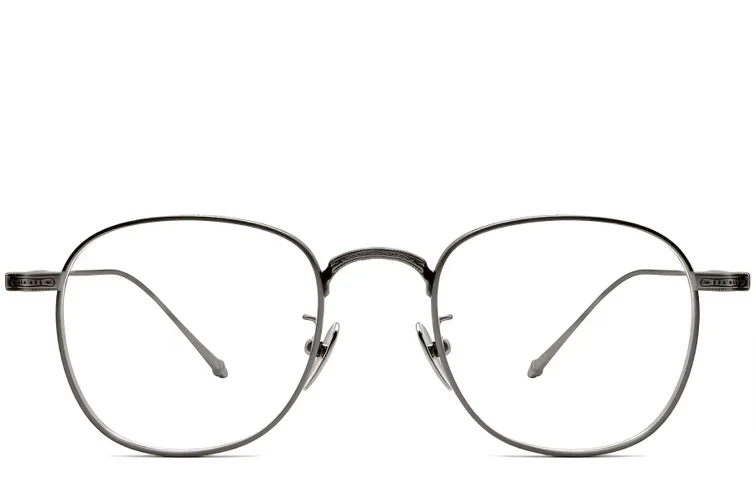Gafas de titanio gris ovaladas #BS1913-0079