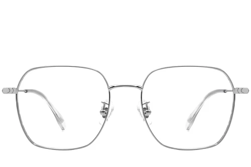 Geometric Silver Titanium Glasses #BS1913-0081