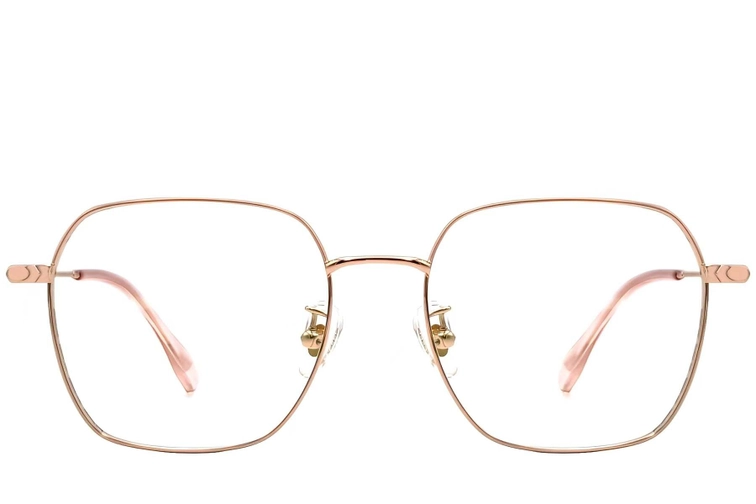 Geometric Pink Titanium Glasses #BS1913-0083