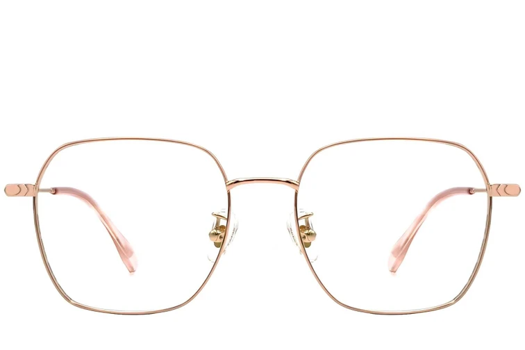 Geometric Pink Titanium Glasses #BS1913-0083