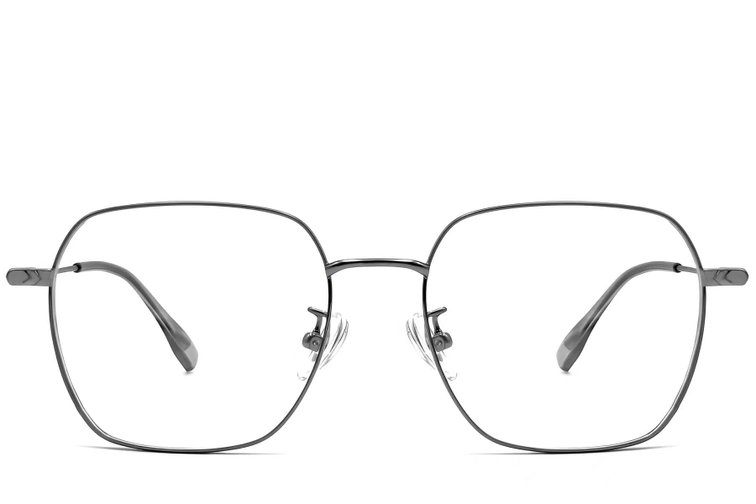 Geometric Grey Titanium Glasses #BS1913-0084