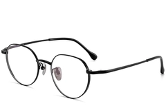 Geometric Black Titanium Glasses #BS1913-0085