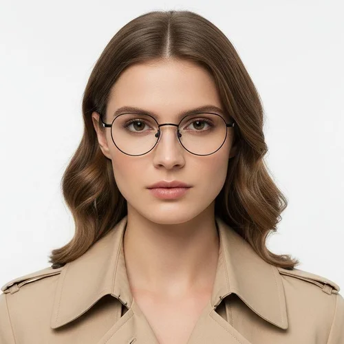 Lunettes géométriques noires en titane #BS1913-0085
