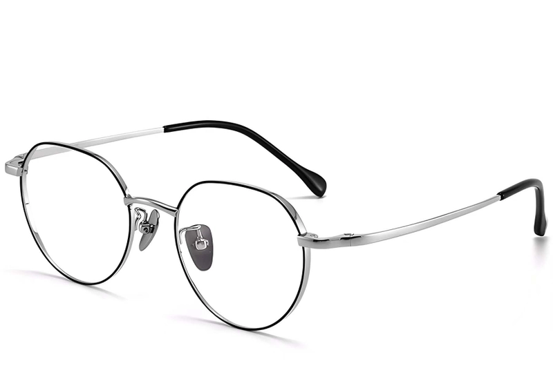 Geometric Black Titanium Glasses #BS1913-0087