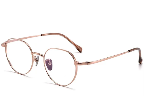 Lunettes géométriques roses en titane #BS1913-0088