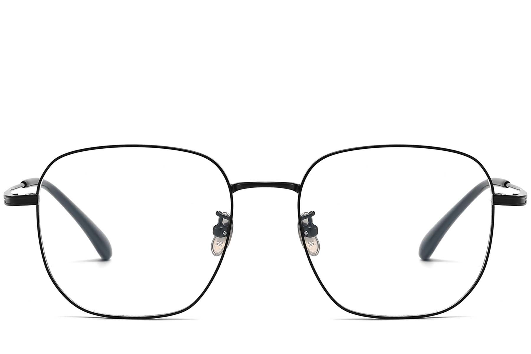 Geometric Black Titanium Glasses #BS1913-0089