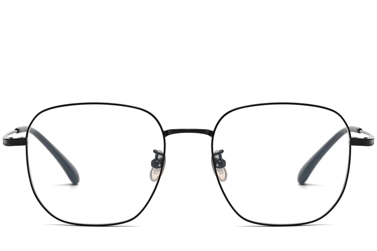 Geometric Black Titanium Glasses #BS1913-0089