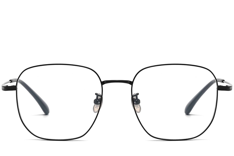 Geometric Black Titanium Glasses #BS1913-0089