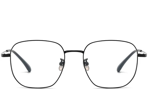 Lunettes géométriques noires en titane #BS1913-0089