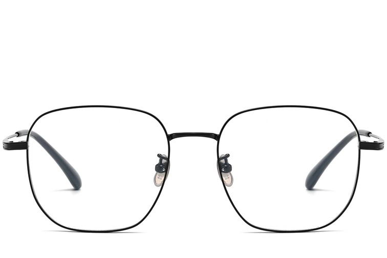 Geometric Black Titanium Glasses #BS1913-0089