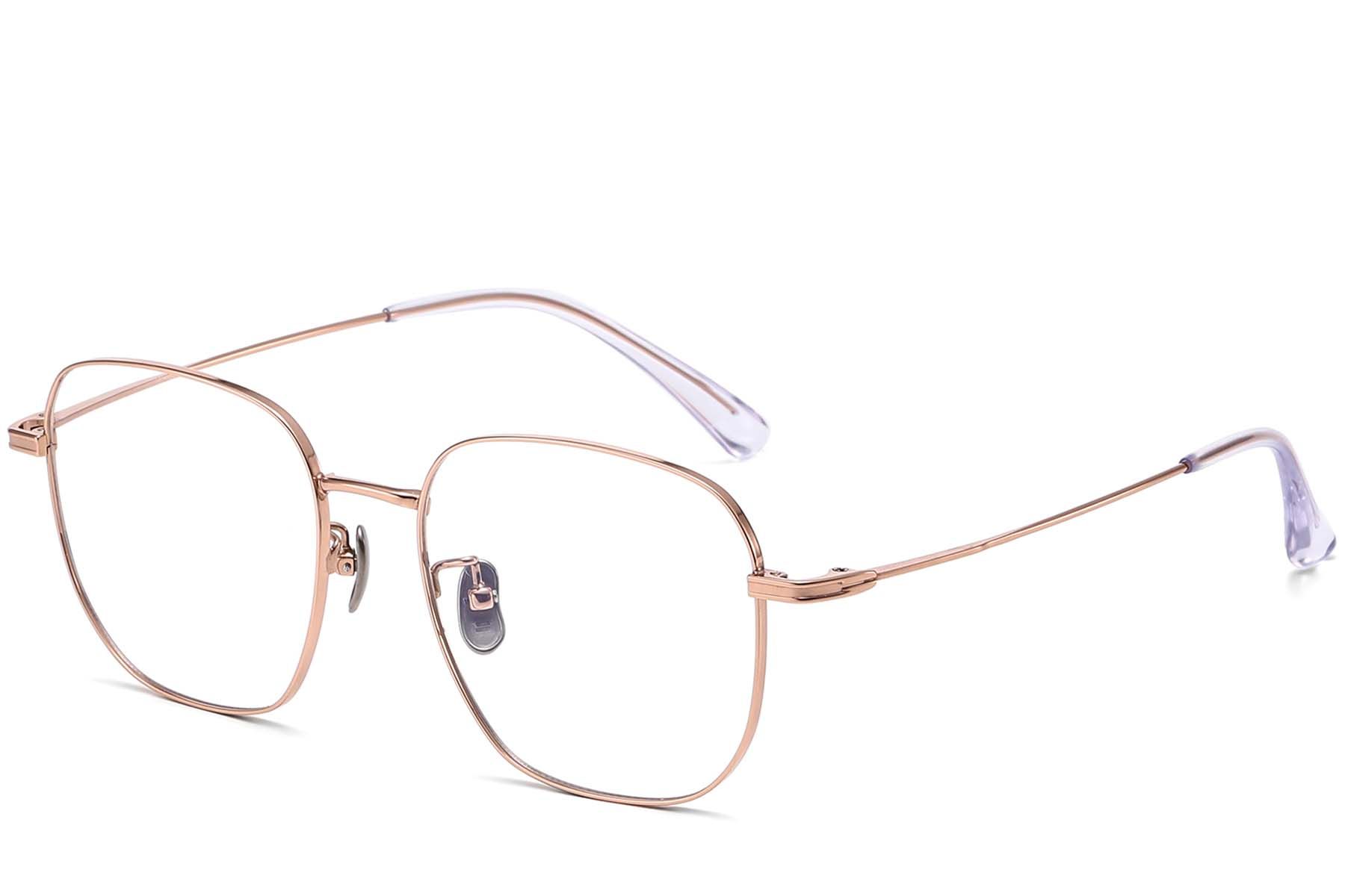 Geometric Pink Titanium Glasses #BS1913-0092