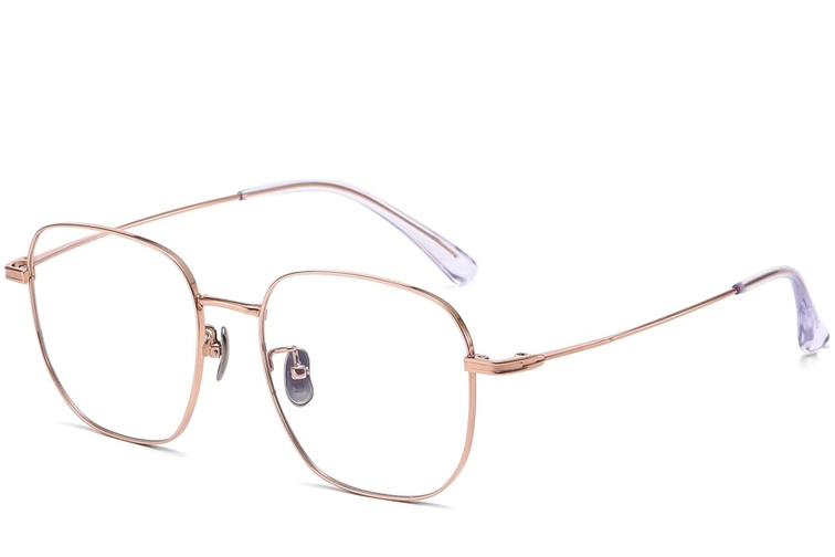 Geometric Pink Titanium Glasses #BS1913-0092