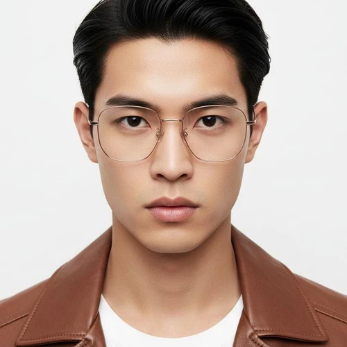 Geometrische roze titanium bril #BS1913-0092