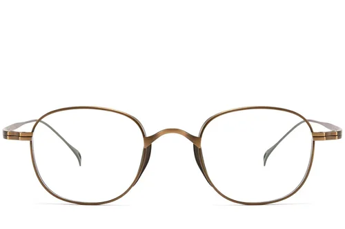 Lunettes rectangulaires en cuivre et titane #BS1913-0098